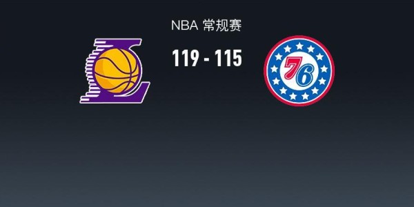 开云-NBA战报：湖人119-115 76人，恩比德空砍35分